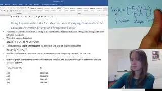 Arrhenius Equation Graphing and Calculation