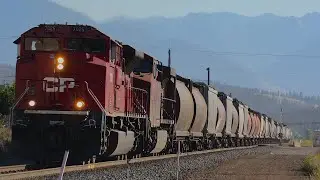 Fresh Rebuilt CP SD70ACu #7025 Leading CP 369 Through Cranbrook, British Columbia!