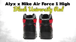 Alyx x Nike Air Force 1 High BLACK UNIVERSITY RED