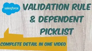 Validation Rule & Dependent Picklist In Salesforce | Validation Rule In Salesforce Example | SFDC