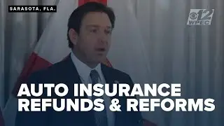 Governor Ron DeSantis speaks in Sarasota