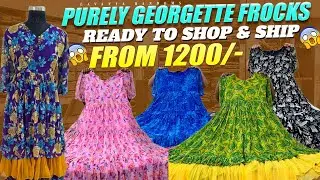 Celebrity style stitching లో GEORGETTE FROCKS 🤩customised Frocks low cost 
