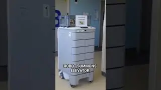 Hospital robot dispensing medicines summons elevator #best #life #robot