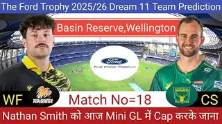 WF VS CS The Ford Trophy Dream 11 TEAM Prediction| WF VS CS The Ford Trophy Dream 11 Final team 