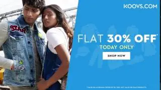 FLAT 30% OFF AT KOOVS.COM
