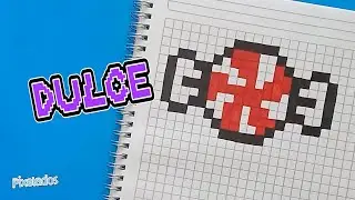 COMO DIBUJAR UN DULCE DE NAVIDAD paso a paso PIXEL ART - PIXELADOS