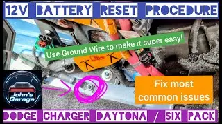 HOW-TO 12v Battery Reset - Dodge Charger Daytona Six Pack