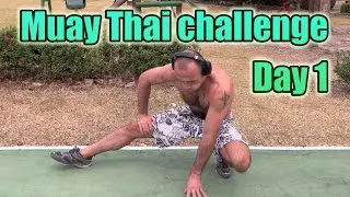 Muay Thai challenge : Jour 1 - D&eacute;butant. Entrainement 25 minutes de boxe thai, cardio technique. 4k