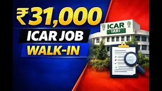 ICAR IARI Project Associate-I Vacancy 2026 | ₹31,000 Salary | Walk-In Interview