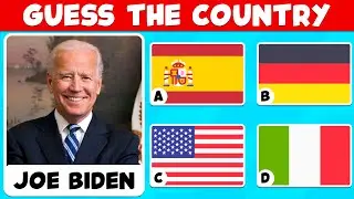 Guess The Country By President 🤴 | Country Quiz 🌏