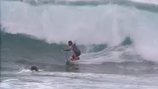 Drop knee action off the wall