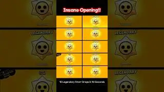 Opening 10 Legendary Starr Drops in 10 Seconds! | Brawl Stars Shorts