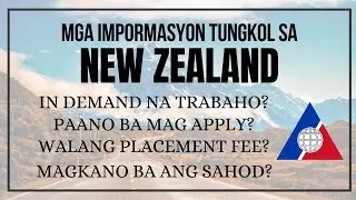 WALANG PLACEMENT FEE PAG-AAPLY SA NEW ZEALAND? INDEMAND NA TRABAHO? MAGKANO ANG SAHOD?