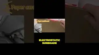 The ultimate sunshade paper cardboard VS electrostatic surprising results#tesla