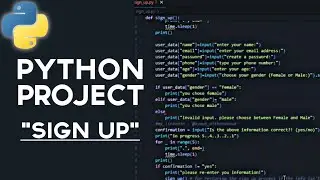 Python Project: Creating a Basic Sign-Up System
