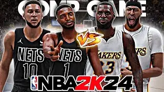 Using the Tier 3 Nets, but ran into the Tier 1 Lakers... NBA 2K24 (Comp Game)