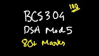 Модуль DSA 5 BCS304 Структуры данных и их применение | 22 Схема VTU 3-й SEM CSE