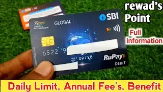 SBI Bank Global Rupay Debit card charge's | Withdrwal Limit, Annual Fee's, Benefit _ All Information