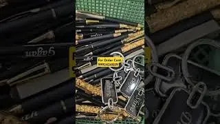 Bulk Order Of Metal Pen And  Keychains #factory #engraved #pens #keyrings