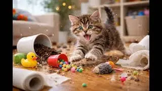 Little Furry Earthquake 🐾 - DBK | Fun Cat Song | Music for Cat Videos