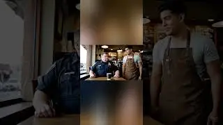 Just Black, cop doesn't like black coffee 😂 #cops #black #post #funnyvideo #short #break #lol