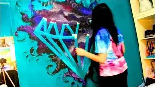 GALAXY DIAMOND WALL PAINT MURALES DIAMANTE GALASSIA SUL MURO 💎💎💎