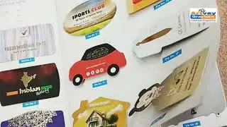 🔥350/400 gsm Shape Dei Cut  Visiting Card, 🔥Gold Foil Card With Spot UV Chamkila UV Emboss,