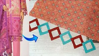 Summer dress daman design | daman design without lace | trendy daman design cutting and stitching