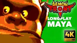 Demon Front | Maya | Longplay | 4K UHD 60FPS | Good Ending | Arcade ASMR | Closed Captions