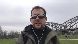 Обзор спортивной игровой площадки в центре Франкфурта Hafenpark Frankfurt