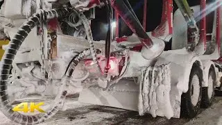 Timber Truck Veikko | Holztransporter auf verschneiten Stra&szlig;en in Finnland | Januar 2022- POV 4K