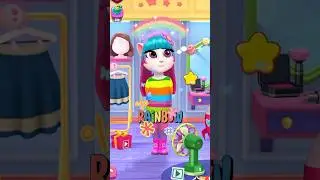 RAINBOW Outfit Transition Makeover My Talking Angela 2 #thegirls #blackpink