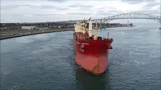 FEDERAL DANUBE - Downbound Port Huron, Michigan 12-7-2021