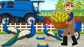 Tractors and Farming - Corn Harvesting Tractor 🚜🌽 - Farm Care Peacock | Vehicle Farm