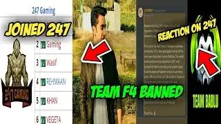 F4 Rehmaan, Khan And Vegeta Joins 247 Gaming For PMPL S2 | Teenwolf And Sneak Reaction On 247