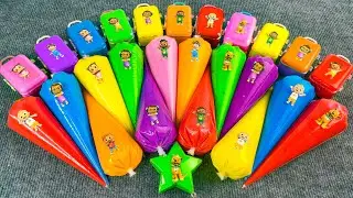 Mixing Cocomelon Slime ASMR! Satisfying Rainbow Slime Bags ❤️ JJ, TomTom, YoYo, CeCe & Friends
