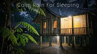 Cozy Rain Night in a Forest Stilt House | Relaxing ASMR for Sleep