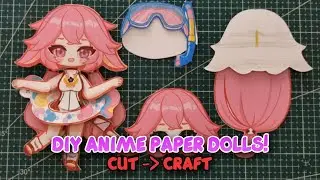 How to make a PAPER DOLL MOVING🍒easiest wasu art tutorial🍒🥰🪽✨💞
