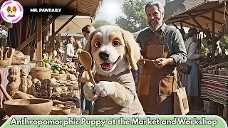 Anthropomorphic Puppy at the Market and Workshop &ndash; Episode 3 | MR. PAWDAILY
