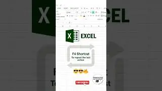 Repeat the last action in Excel | Shortcut | #excel #education #shorts #viral #accounting #sheet