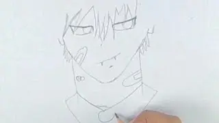 Anime vampire boy pencil sketch tutorial/ Artist Musfira
