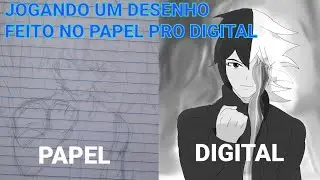 Desenhando no digital e um aviso no final do vídeo.