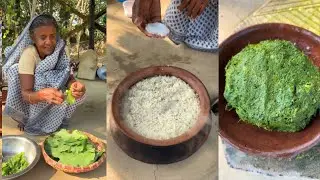 Old Style Bengali Cooking | Clay Pot Rice & Cabbage Leaf Bata