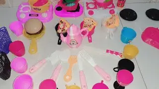 5 minit unboxing miniature plastic fruit  and bargar set collection diy hello kitty @dolliyan  asmr