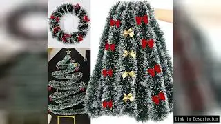 Bow Christmas Tinsel Garlands Decoration Bar Tops Ribbon Garland with Bowknot Xmas Tree Ornaments Pa
