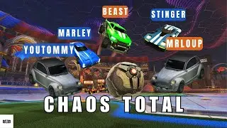 Rocket League – 1v1 avec 6 BOTS : le CHAOS total 🎄