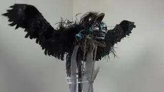 Fantastical Flapping Raven Sculpture by Beth Burgess