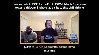 Amun Cosme. UFC WatchParty. Event streamed separately. December 16th, 2023, Only on&nbsp;MILLIONS.co
