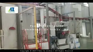 Automatic powder coating line