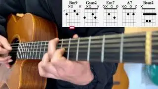 B minor chord progress, guitar beginner‘s practice